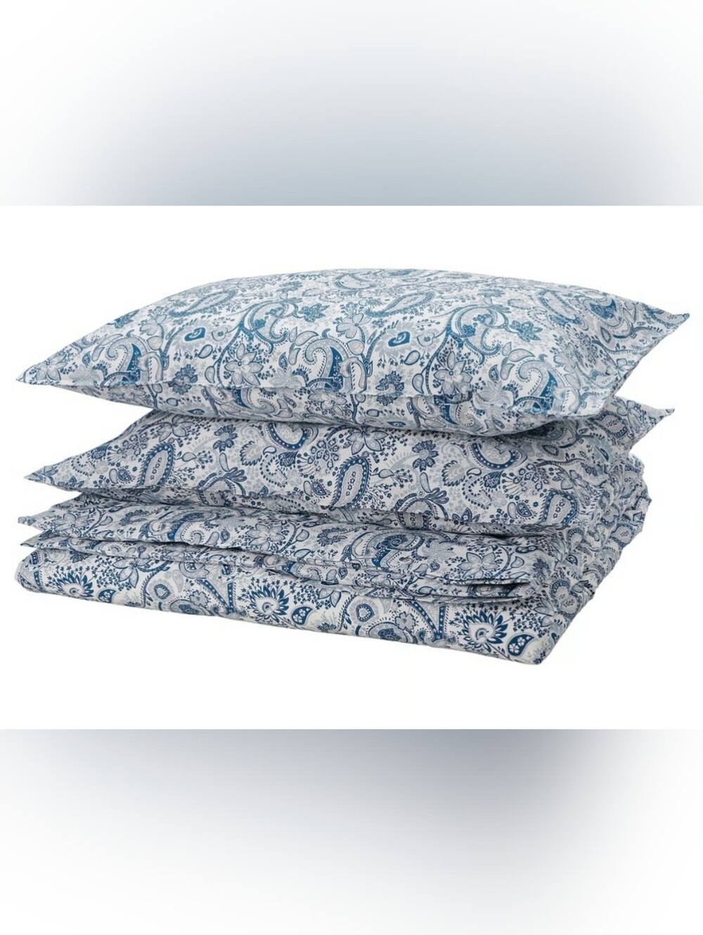 SET OF 3 Ikea ROGERSIA Twin/Full/Queen Duvet Cover + 2 Pillowcases Porcelain